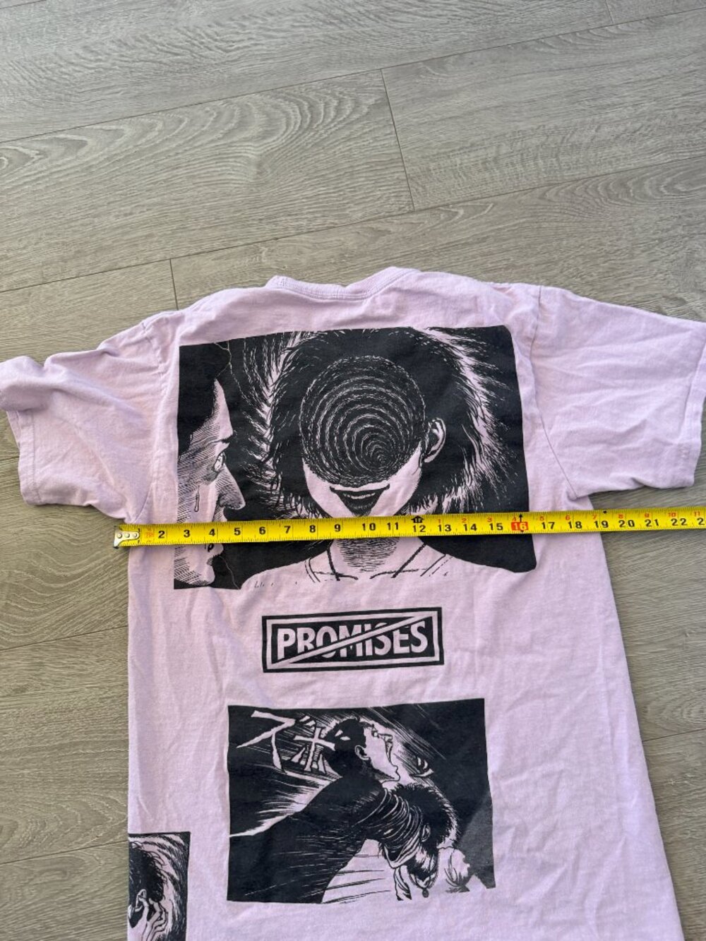 Broken Promises x Uzumaki Junji Ito Anime Graphic T-Shirt Pink Men’s Medium - Picture 9 of 9